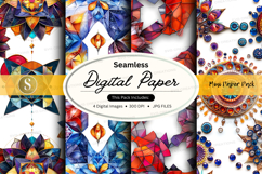 Seamless digital paper - mosaic pattern pack Product Image 1