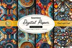 Seamless digital paper - mosaic pattern pack Product Image 1