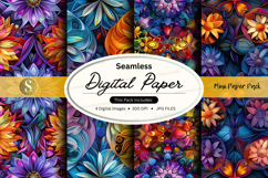 Seamless floral digital paper mockup Product Image 1