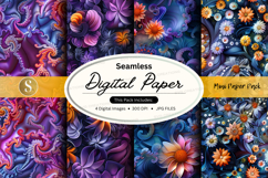 Seamless digital paper with floral patterns Product Image 1