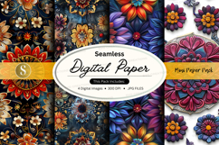 Seamless digital paper - floral pattern pack Product Image 1