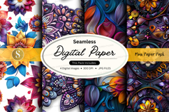 Seamless floral digital paper pack Product Image 1
