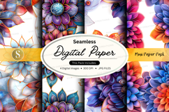 Seamless digital paper with floral patterns Product Image 1