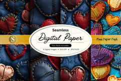 Seamless digital paper - heart pattern pack Product Image 1