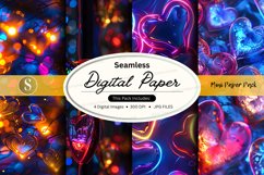 Seamless digital paper with heart shaped designs Product Image 1