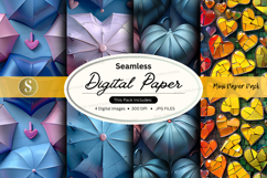 Seamless digital paper pack with geometric hearts Product Image 1
