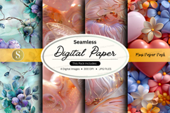 Seamless digital paper - floral pattern pack Product Image 1