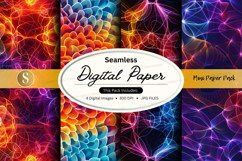 Seamless digital paper pack - abstract neon patterns Product Image 1