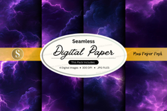 Purple storm digital paper pack Product Image 1