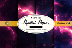 Seamless digital paper pack - electric cracked backgrounds Product Image 1