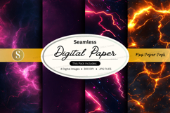 Seamless digital paper pack with lightning designs Product Image 1
