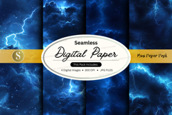 Seamless digital paper - blue marble texture pack Product Image 1