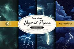 Seamless digital paper - stormy night sky Product Image 1