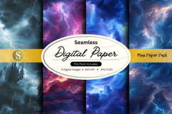 Seamless digital paper pack - stormy sky backgrounds Product Image 1