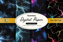 Seamless digital paper - lightning and neon patterns Product Image 2