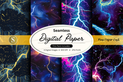 Seamless digital paper with lightning design Product Image 1