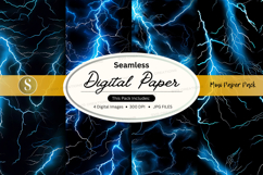 Seamless digital paper lightning pattern Product Image 1