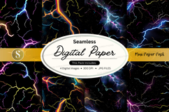 Seamless digital paper - lightning pattern Product Image 1