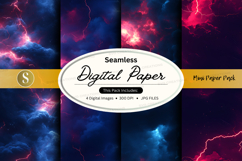 Seamless digital paper: cosmic storm pattern Product Image 1