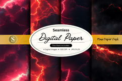 Seamless digital paper pack - lava background Product Image 1
