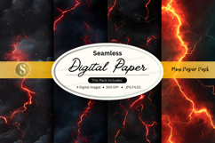 Seamless digital paper with lava texture Product Image 1
