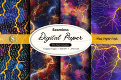 Seamless digital paper pack with lightning designs Product Image 1