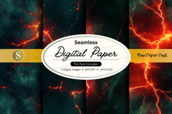 Seamless digital paper - lava texture pack Product Image 1