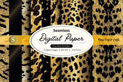 Seamless leopard print digital paper pack Product Image 1