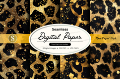 Seamless leopard print digital paper mockup Product Image 1