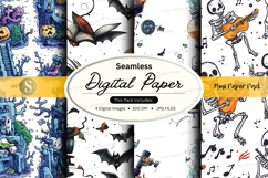 Halloween-themed digital paper pack Product Image 1