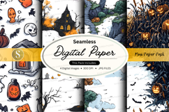 Halloween-themed digital paper pack Product Image 1