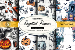 Halloween-themed digital paper pack Product Image 1