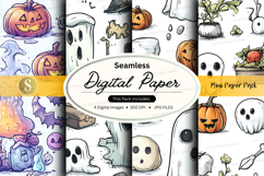 Halloween themed digital paper pack Product Image 1