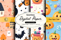 Halloween-themed digital paper pack Product Image 1