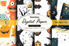 Halloween themed digital paper pack Product Image 1