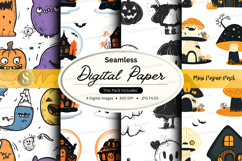 Halloween-themed digital paper mockup Product Image 1