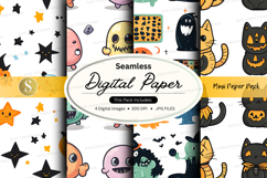 Halloween-themed seamless digital paper Product Image 1
