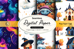 Halloween themed digital paper pack Product Image 1