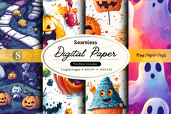 Halloween-themed seamless digital paper pack Product Image 1