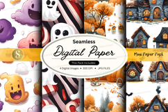 Halloween-themed digital paper pack Product Image 1