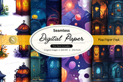 Halloween themed digital paper pack Product Image 1