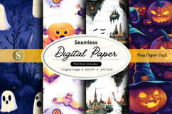 Halloween themed digital paper pack Product Image 1