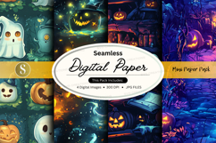 Halloween themed digital paper pack Product Image 1