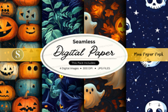 Halloween-themed seamless digital paper pack Product Image 1
