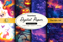 Halloween themed digital paper pack Product Image 1
