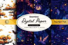 Halloween-themed seamless digital paper pack Product Image 1