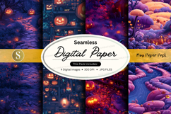 Halloween themed seamless digital paper pack Product Image 1