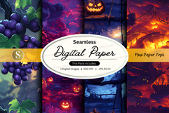 Halloween themed digital paper pack Product Image 1