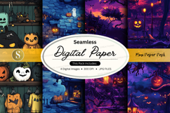 Halloween themed digital paper pack Product Image 1