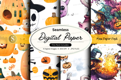 Halloween themed digital paper pack Product Image 1
